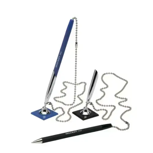 RUBBERIZED CHAIN PEN SKILCRAFT MEDIUM POINT - BLUE INK